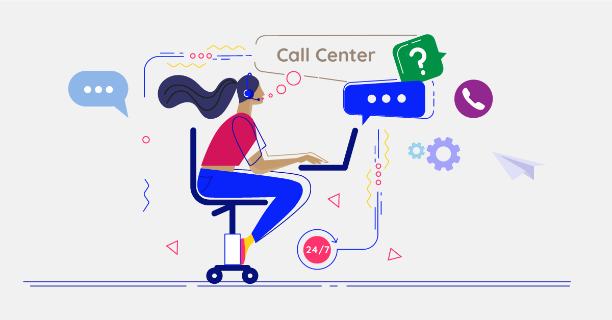 Call center illustration